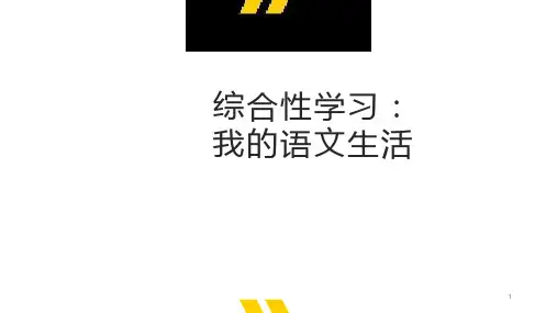第六单元综合性学习《我的语文生活》课件(共25张PPT)部编版语文七年级下册