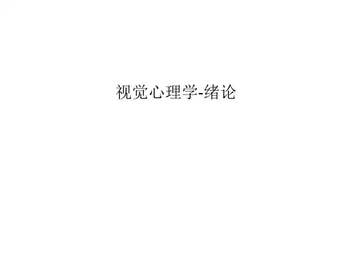 视觉心理学-绪论