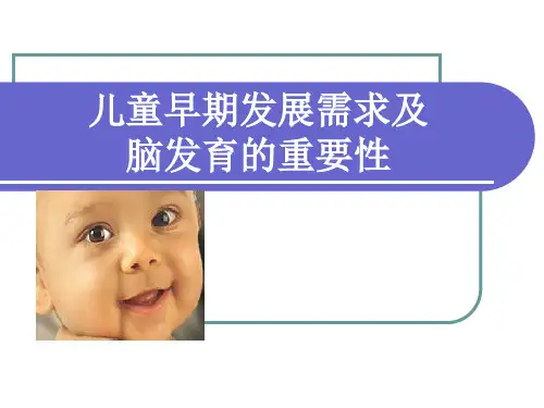 儿童早期发展需求及脑发育的重要性