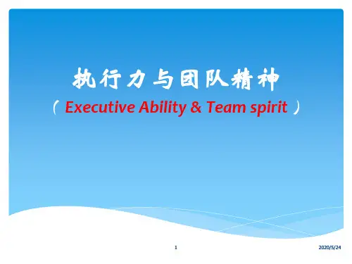 执行力与团队精神