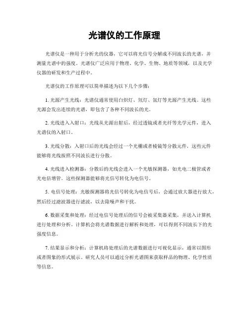 光谱仪的工作原理
