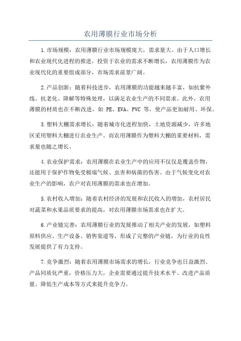 农用薄膜行业市场分析