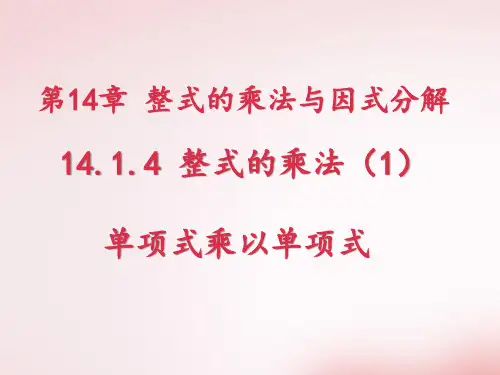 整式的乘法(1)单项式乘以单项式课件人教版八年级数学上册(完整版)