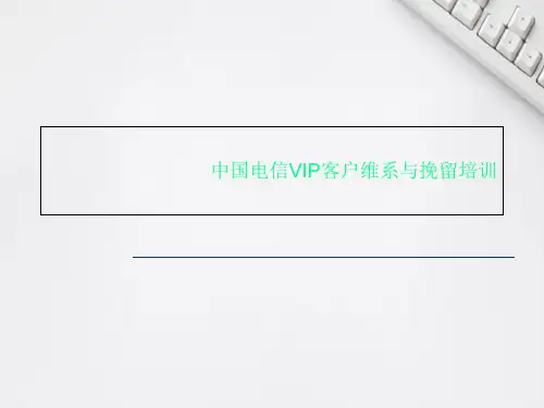 中国电信VIP客户维系与挽留培训
