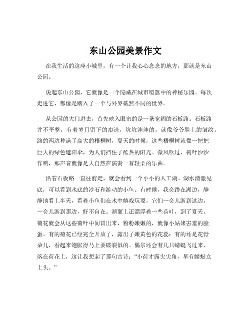东山公园美景作文