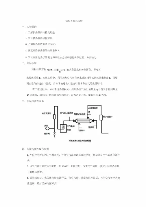 传热实验(实验报告)