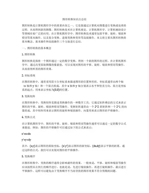 图形转换知识点总结