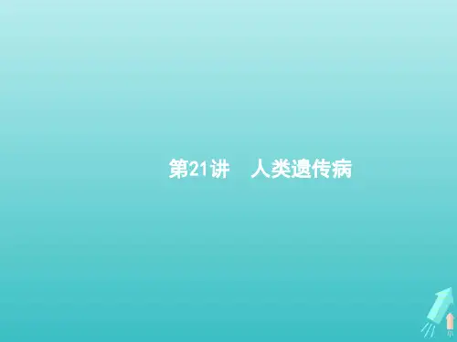 2021版高考生物一轮复习第21讲人类遗传ppt课件新人教版