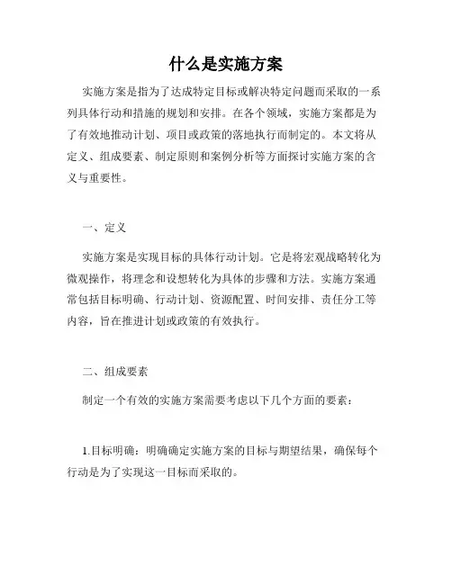 什么是实施方案