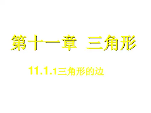 人教版初中数学2011课标版八年级上册第十一章与三角形的边有关的线段(共29张PPT)
