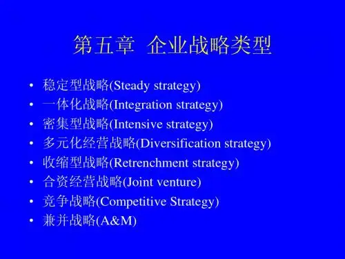 企业战略类型