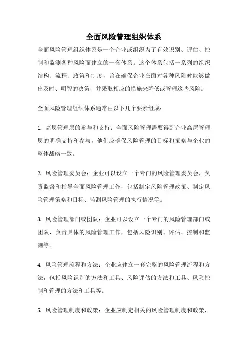 全面风险管理组织体系
