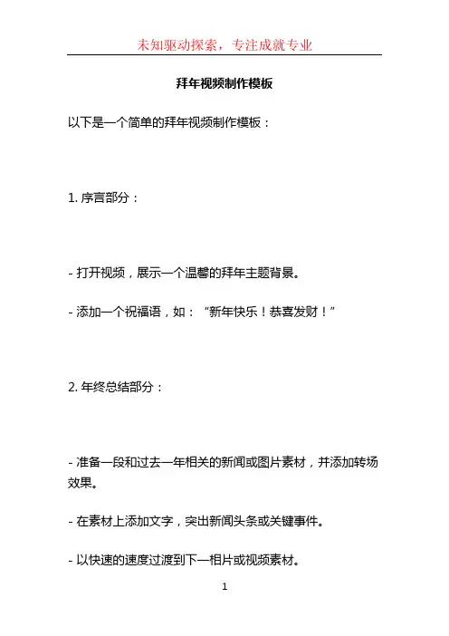 拜年视频制作模板 (2)