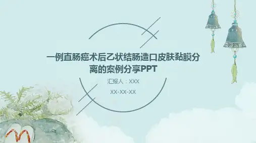 一例直肠癌术后乙状结肠造口皮肤黏膜分离的案例分享PPT