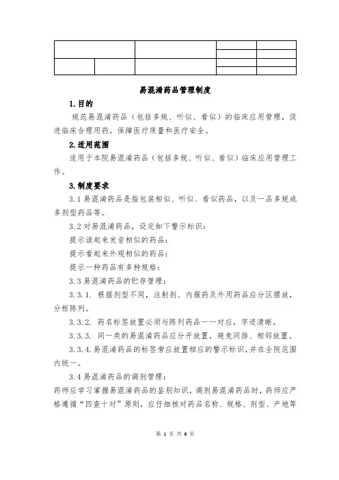 12.易混淆药品管理制度