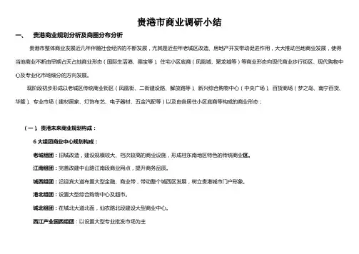 贵港商业市场调研小结
