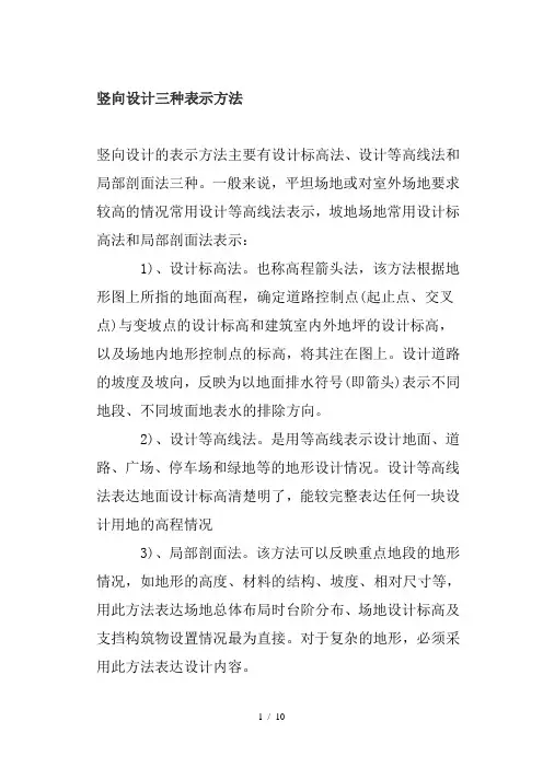 竖向设计三种表示方法