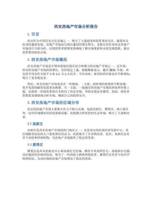 西安房地产市场分析报告