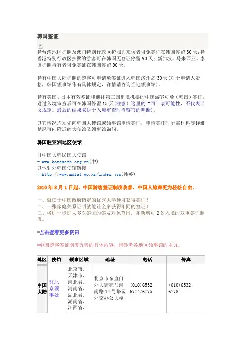 韩国签证