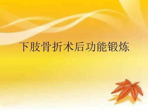 下肢骨折术后功能锻炼ppt课件