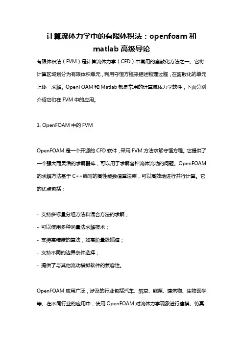 计算流体力学中的有限体积法：openfoam和matlab高级导论
