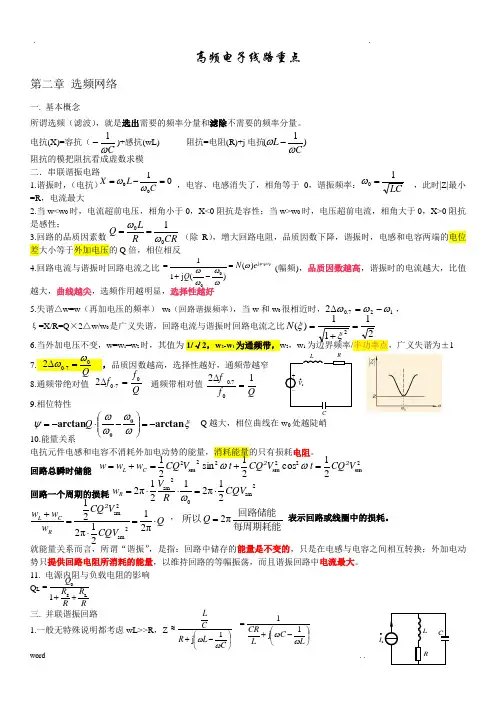 高频电子线路(知识点整理)