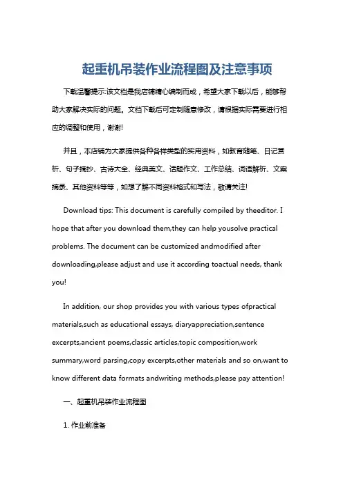 起重机吊装作业流程图及注意事项
