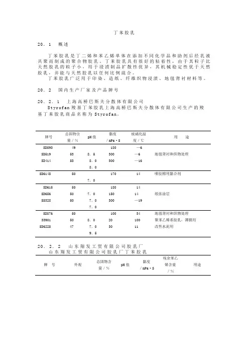 丁苯胶乳