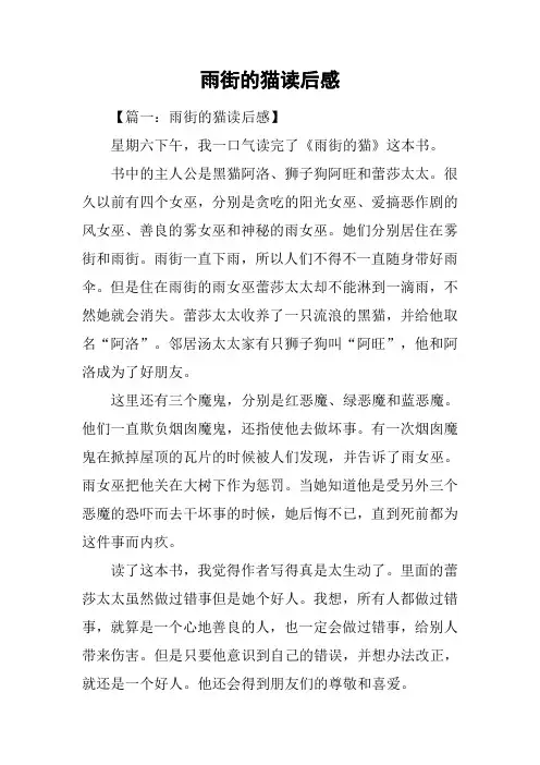 雨街的猫读后感