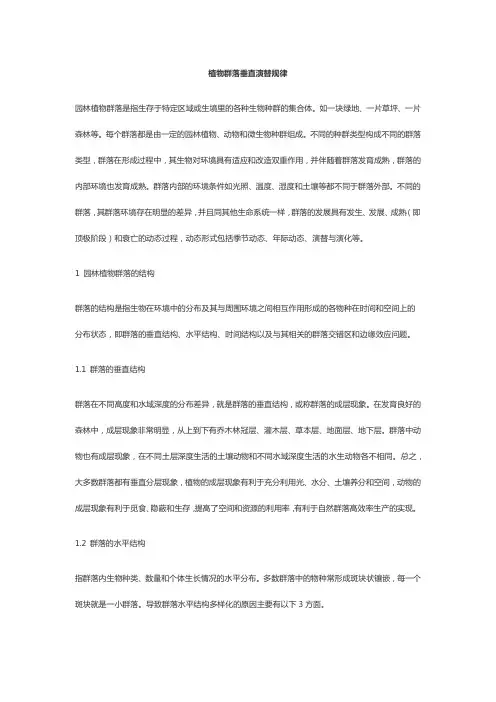 植物群落垂直演替规律