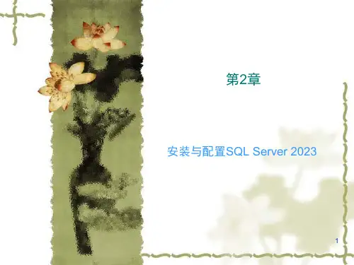 SQL安装与配置SQLServer专题知识讲座