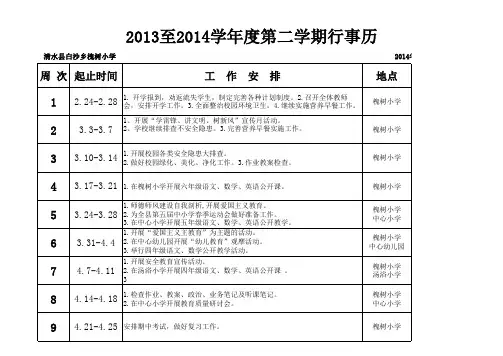 2013-2014年第二学期行事历123
