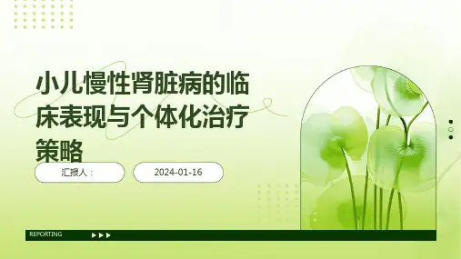 小儿慢性肾脏病的临床表现与个体化治疗策略