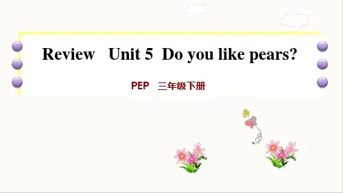Unit 5  Do you like pears单元复习 课件