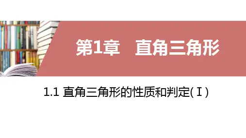 湘教版八年级数学下册1.1直角三角形的性质和判定(Ⅰ)课件(共23张)