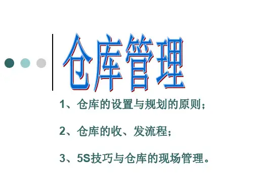 仓储管理教材