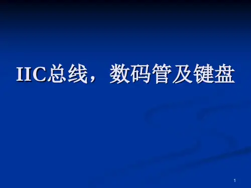 IIC总线,数码管及键盘PPT演示课件