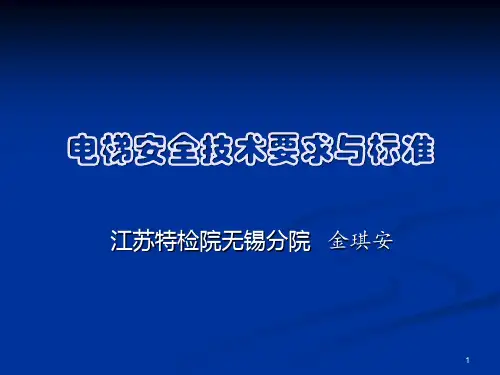 电梯安全技术要求与标准