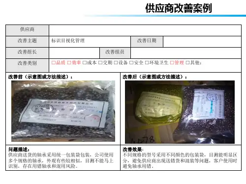 供应商改善报告模板共18页