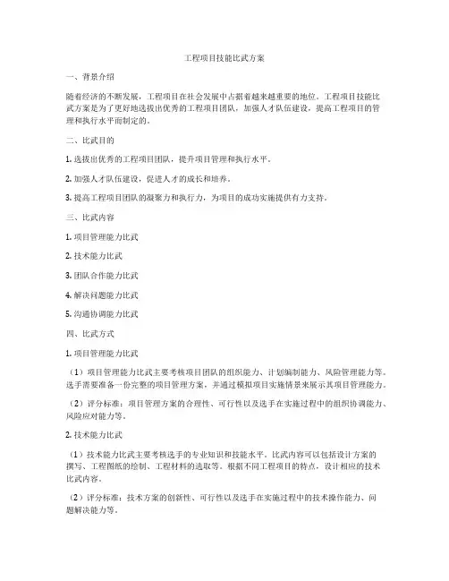 工程项目技能比武方案