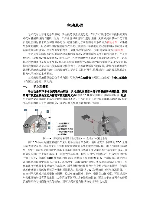 汽车构造-主动悬架