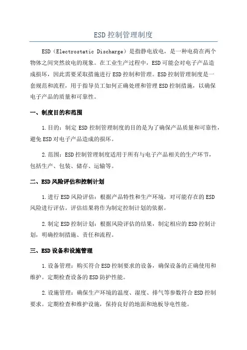 ESD控制管理制度