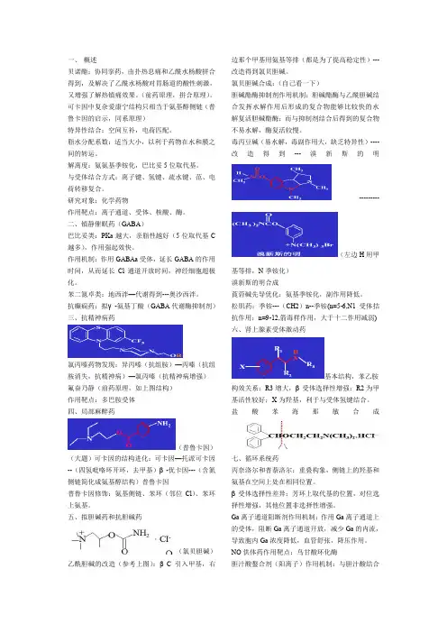 药物化学知识总结(简略版-你懂得)