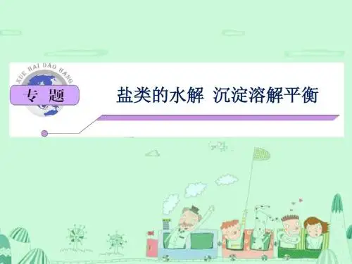 高考化学高频考点：盐类的水解 沉淀溶解平衡