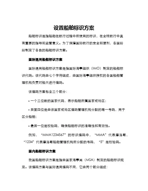 设置船舶标识方案