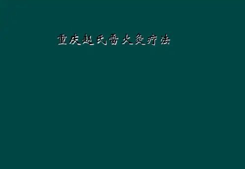 重庆赵氏雷火灸疗法