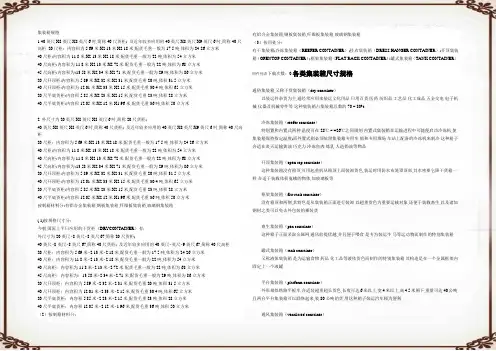 集装箱尺寸规格表 (2)