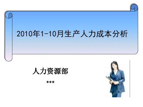公司月度生产人力成本分析PPT(24张)