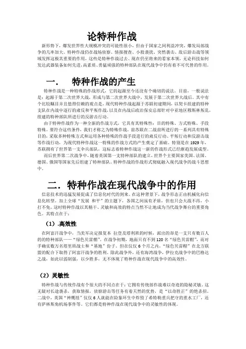 论特种作战