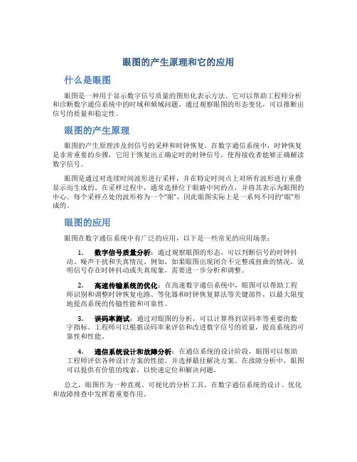 眼图的产生原理和它的应用